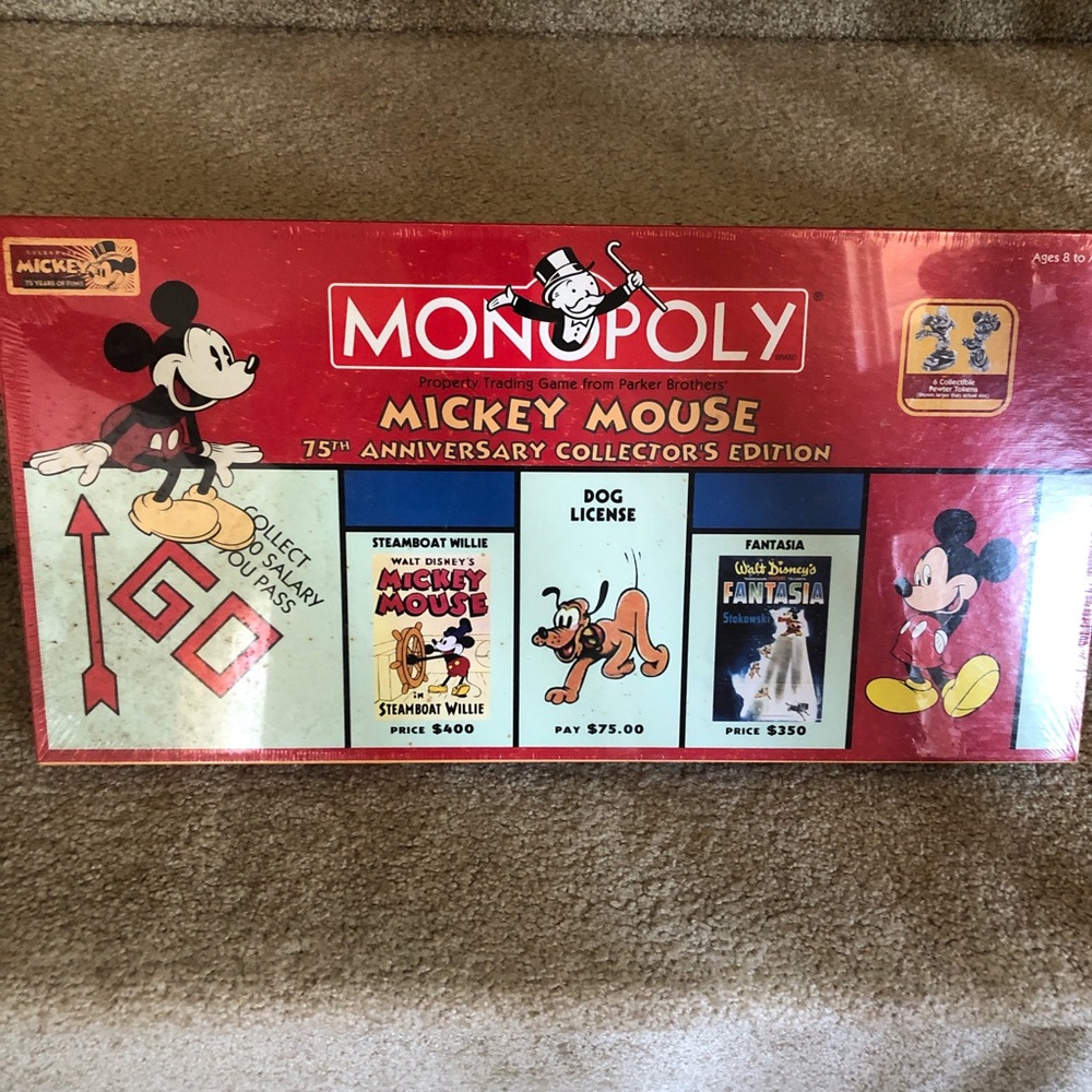 New Monopoly Mickey Mouse 75th Anniversary Collector's Edition - Red